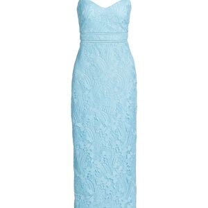 Monique Lhuillier Luella Lace Midi Dress